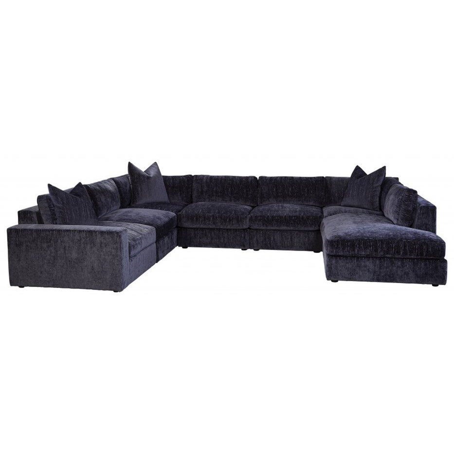 Jonathan Louis Link Contemporary 7Piece Sectional with RAF Chaise